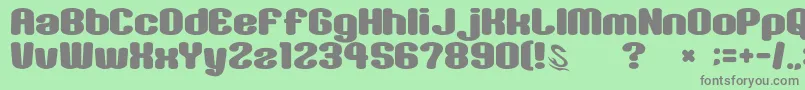 gomarice sikakusimen Font – Gray Fonts on Green Background