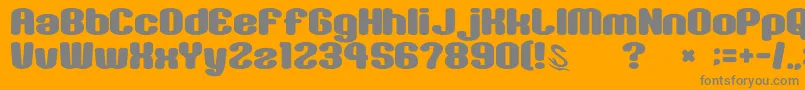 gomarice sikakusimen Font – Gray Fonts on Orange Background