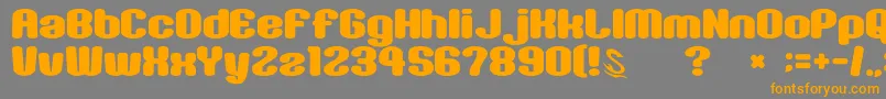 gomarice sikakusimen-Schriftart – Orangefarbene Schriften auf grauem Hintergrund