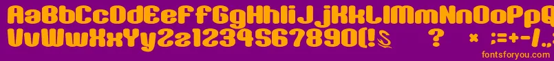 gomarice sikakusimen Font – Orange Fonts on Purple Background