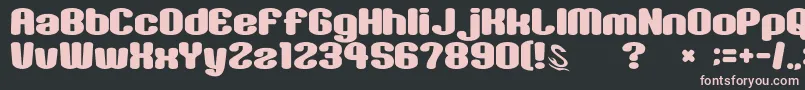 gomarice sikakusimen Font – Pink Fonts on Black Background