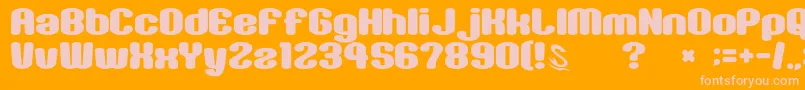 gomarice sikakusimen Font – Pink Fonts on Orange Background