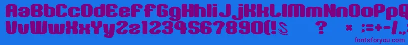 gomarice sikakusimen Font – Purple Fonts on Blue Background