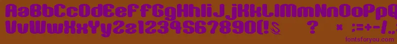 gomarice sikakusimen Font – Purple Fonts on Brown Background