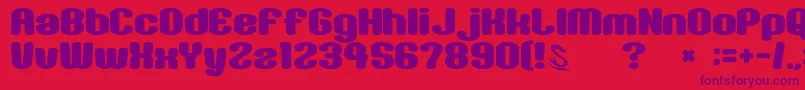 gomarice sikakusimen Font – Purple Fonts on Red Background