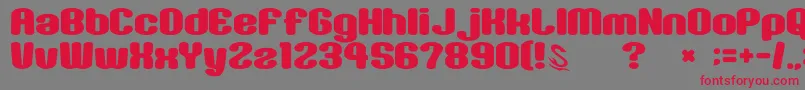gomarice sikakusimen Font – Red Fonts on Gray Background