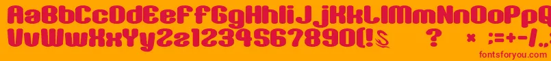 gomarice sikakusimen Font – Red Fonts on Orange Background