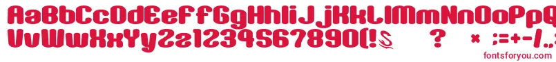 gomarice sikakusimen Font – Red Fonts on White Background