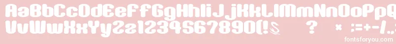 gomarice sikakusimen Font – White Fonts on Pink Background