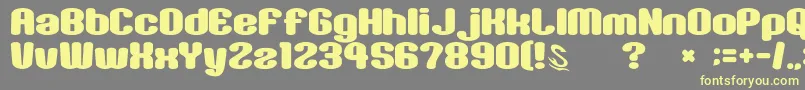 Шрифт gomarice sikakusimen – жёлтые шрифты на сером фоне