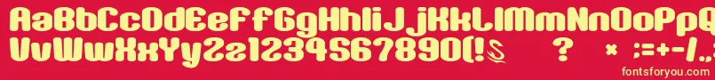 gomarice sikakusimen Font – Yellow Fonts on Red Background