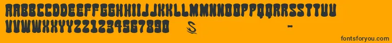 gomarice soy sauce junky Font – Black Fonts on Orange Background