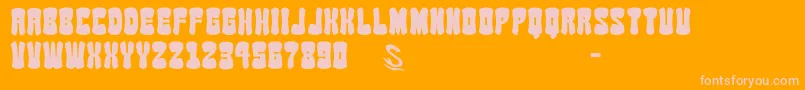 gomarice soy sauce junky Font – Pink Fonts on Orange Background