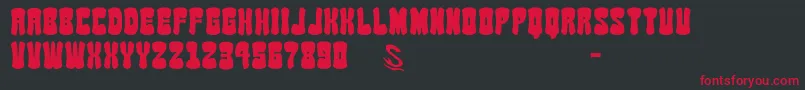 gomarice soy sauce junky Font – Red Fonts on Black Background