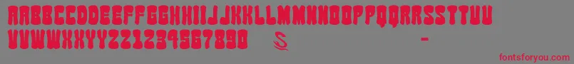 gomarice soy sauce junky Font – Red Fonts on Gray Background