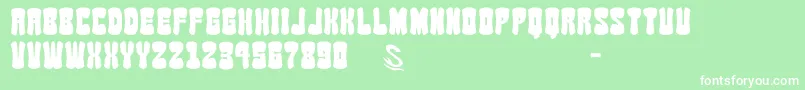 gomarice soy sauce junky Font – White Fonts on Green Background