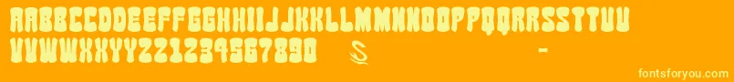 gomarice soy sauce junky Font – Yellow Fonts on Orange Background