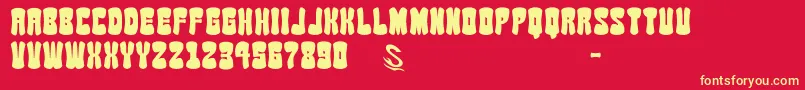gomarice soy sauce junky Font – Yellow Fonts on Red Background