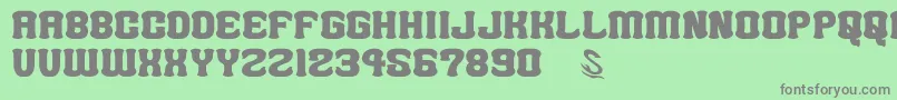 gomarice spicy curry rice Font – Gray Fonts on Green Background