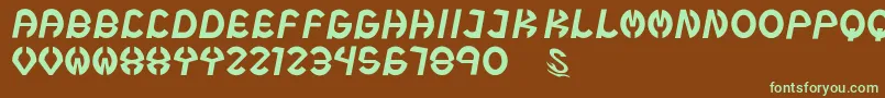 gomarice steel boy Font – Green Fonts on Brown Background