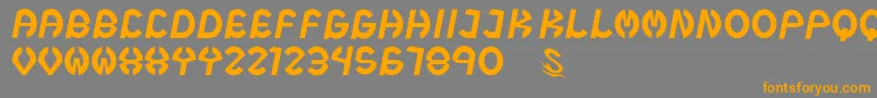 gomarice steel boy Font – Orange Fonts on Gray Background