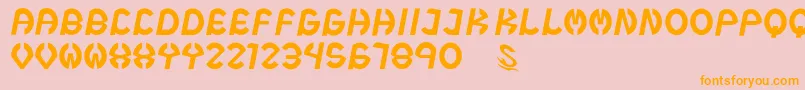 gomarice steel boy Font – Orange Fonts on Pink Background