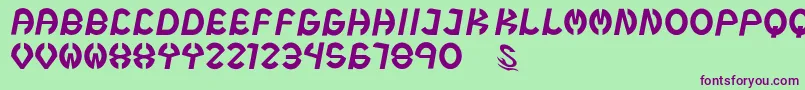gomarice steel boy Font – Purple Fonts on Green Background