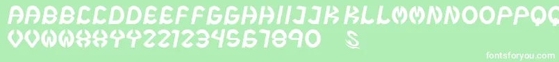 gomarice steel boy Font – White Fonts on Green Background