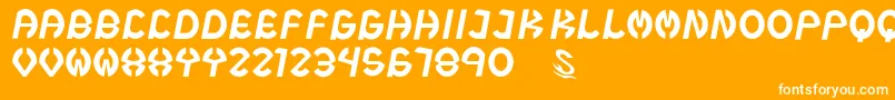 gomarice steel boy Font – White Fonts on Orange Background