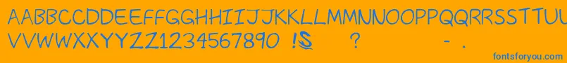 gomarice the past Font – Blue Fonts on Orange Background