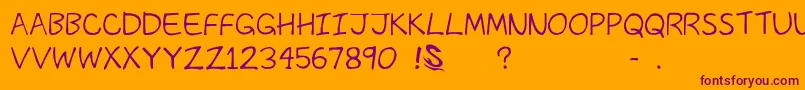 gomarice the past Font – Purple Fonts on Orange Background