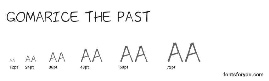 Gomarice the past Font Sizes