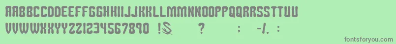 gomarice tomipop Font – Gray Fonts on Green Background