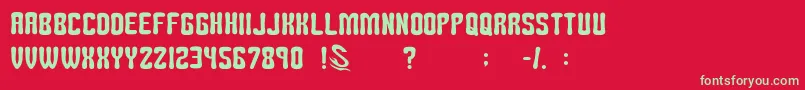 Шрифт gomarice tomipop – зелёные шрифты на красном фоне