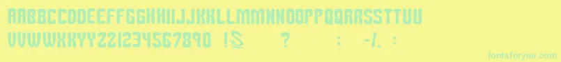 Подробнее о шрифте gomarice tomipop Шрифт gomarice tomipop – зелёные шрифты на жёлтом фоне
