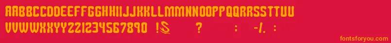 gomarice tomipop Font – Orange Fonts on Red Background