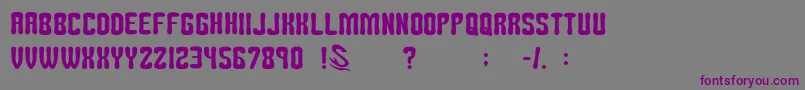 gomarice tomipop Font – Purple Fonts on Gray Background
