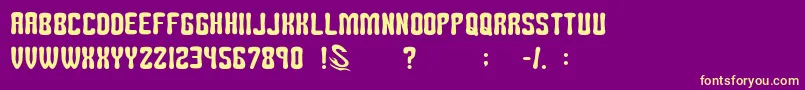 gomarice tomipop Font – Yellow Fonts on Purple Background