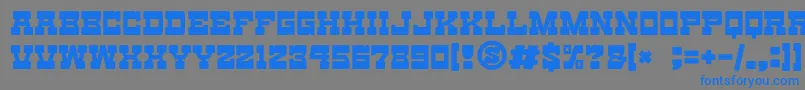 gomarice toy block maestro Font – Blue Fonts on Gray Background