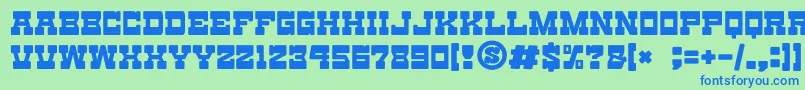 gomarice toy block maestro Font – Blue Fonts on Green Background