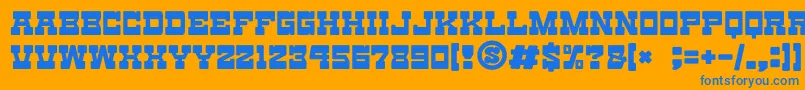 gomarice toy block maestro Font – Blue Fonts on Orange Background