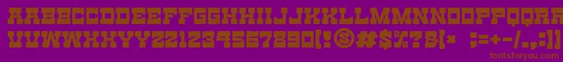 gomarice toy block maestro Font – Brown Fonts on Purple Background