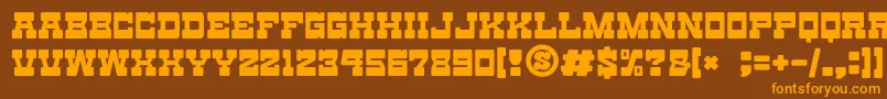 gomarice toy block maestro Font – Orange Fonts on Brown Background