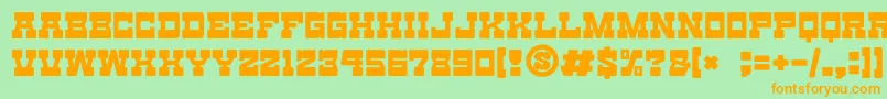 gomarice toy block maestro Font – Orange Fonts on Green Background