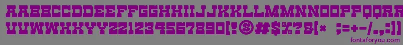 gomarice toy block maestro Font – Purple Fonts on Gray Background