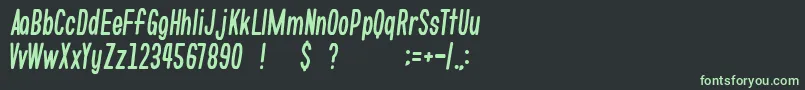 gomarice whats love Font – Green Fonts on Black Background