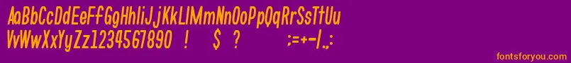 gomarice whats love Font – Orange Fonts on Purple Background