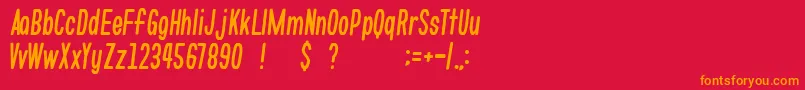 Police gomarice whats love – polices orange sur fond rouge