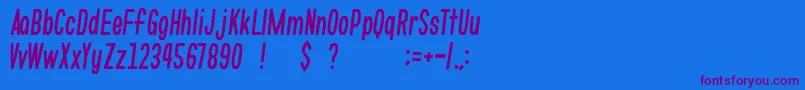 gomarice whats love Font – Purple Fonts on Blue Background