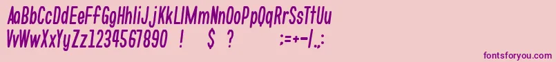 gomarice whats love Font – Purple Fonts on Pink Background